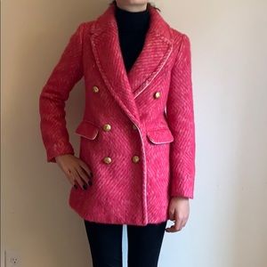 J Crew tweed pea coat